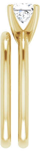 Sužadėtuvių Žiedas „Solitaire“ 585 Geltonojo Aukso Square 5mm (9)