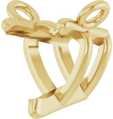 10K Yellow 4.5x4.5 mm Heart 3-Prong Solitaire Necklace Center (2)
