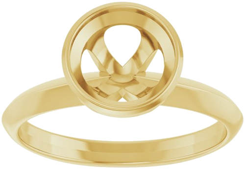 Sužadėtuvių Žiedas „Solitaire“ 585 Geltonojo Aukso Round 7.4mm (3)