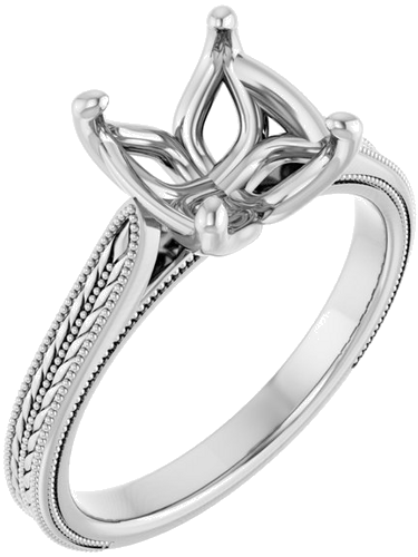 Sužadėtuvių Žiedas „Solitaire“ 585 Baltojo Aukso Oval 10mm x 8mm (1)