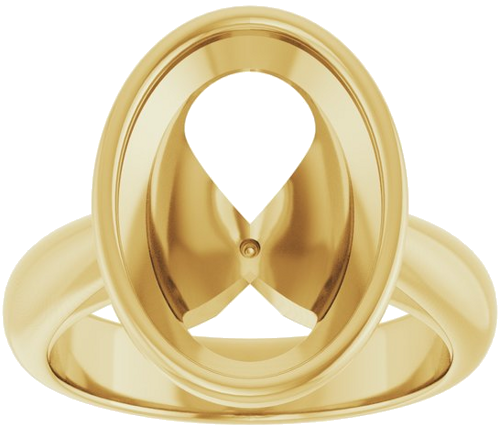 Sužadėtuvių Žiedas „Bezel-Set Solitaire“ 14k yellow gold Oval 14mm x 10mm (3)