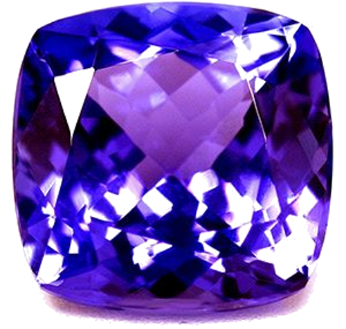 3.65 carat BLUE Cushion Tanzanite (1)