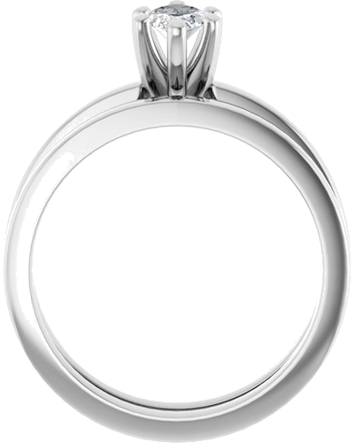 14K White 8x4 mm Marquise Solitaire Engagement Ring Mounting (7)