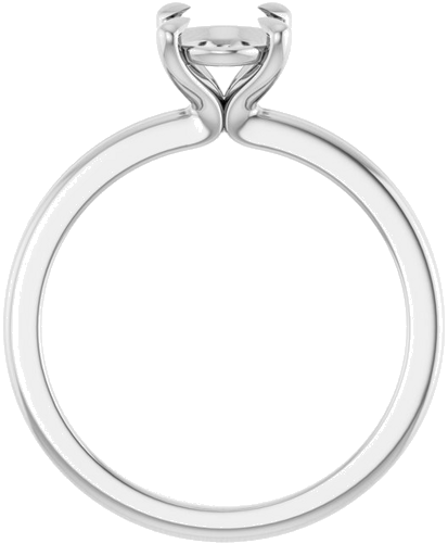 Sužadėtuvių Žiedas „Claw-Prong Solitaire“ 14k white gold Oval 8mm x 6mm (2)