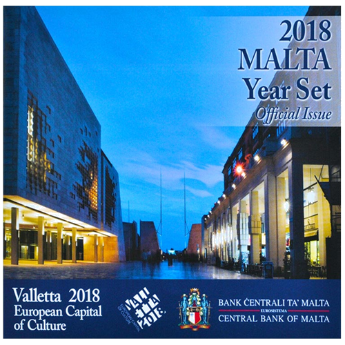2018 Malta Valletta Euro coin BU set (1)
