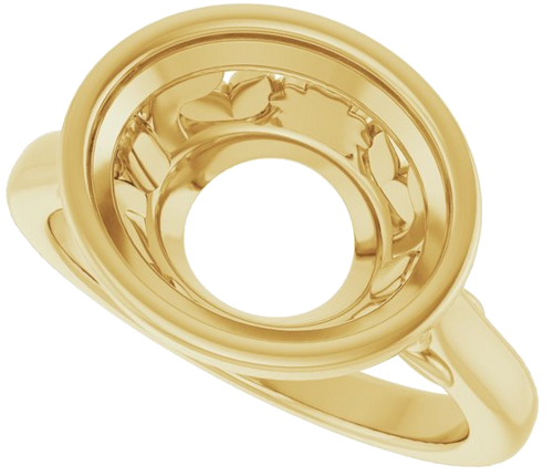 Sužadėtuvių Žiedas „Bezel-Set“ 14k yellow gold Oval 12mm x 10mm (5)