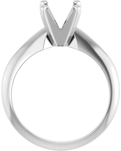 Sužadėtuvių Žiedas „Solitaire“ 14k white gold Square 5.5mm (2)