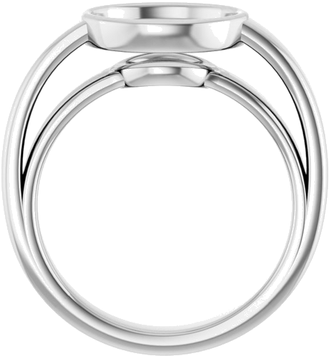 Sužadėtuvių Žiedas „Bezel-Set Solitaire“ 14k white gold Oval 10mm x 8mm (2)