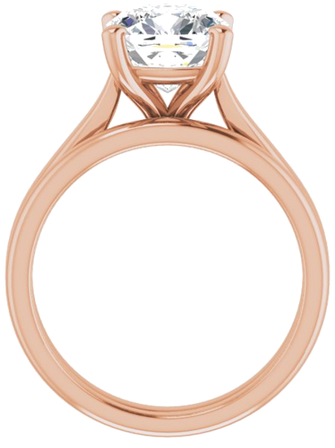 14K Rose 8 mm Cushion Engagement Ring Mounting (7)