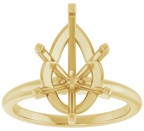 Sužadėtuvių Žiedas 10k yellow gold Pear 14mm x 9mm (3)