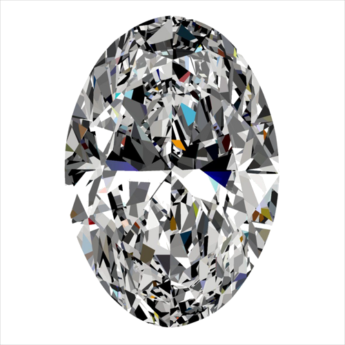 0.4 carat H-SI1 Natūralus Oval Deimantas (1)