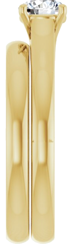 Sužadėtuvių Žiedas „Solitaire“ 585 Geltonojo Aukso Round 5.2mm (9)