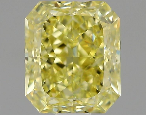 1.01 carat Fancy Intense Yellow-VS2 Natūralus Radiant Deimantas (1)