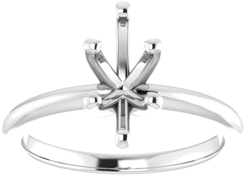 14K White  10x5 mm Marquise Solitaire Engagement Ring Mounting (3)