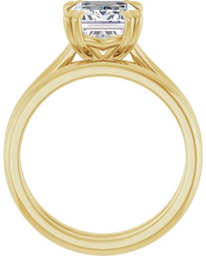 Sužadėtuvių Žiedas „Solitaire“ 585 Geltonojo Aukso Emerald 9mm x 7mm (7)