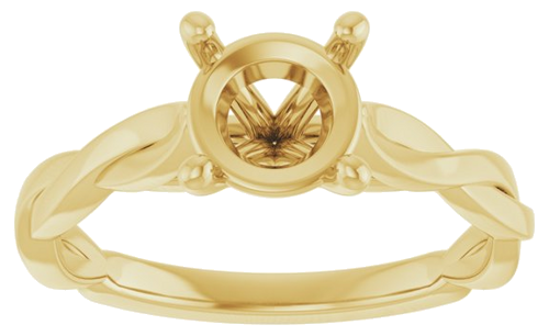 Sužadėtuvių Žiedas „Infinity-Inspired“ 14k yellow gold Round 7mm (3)