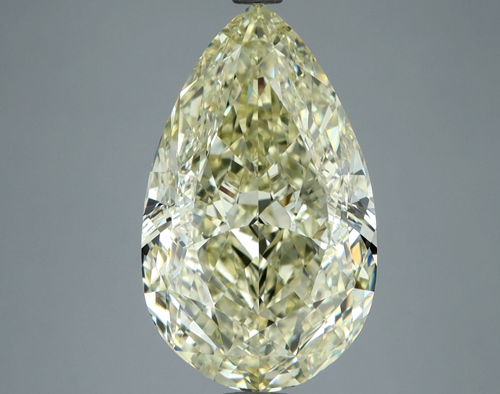 6.01 carat Fancy Light Yellow-IF Natūralus Pear Deimantas (1)