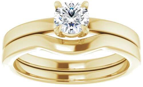 Sužadėtuvių Žiedas „Claw-Prong Solitaire“ 14k yellow gold Round 4.8mm (8)