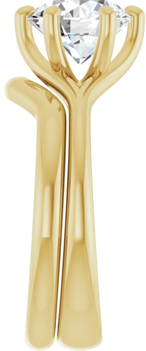 14K Yellow 8 mm Round Engagement Ring Mounting (9)