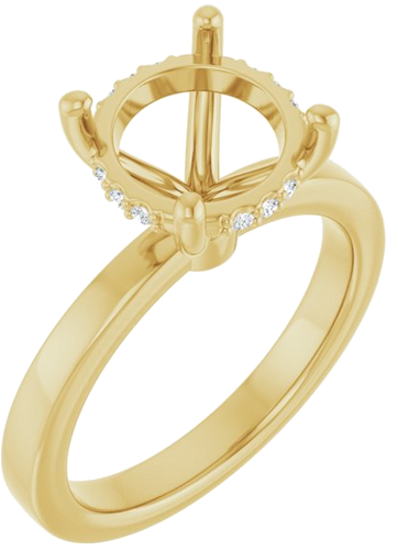 Sužadėtuvių Žiedas „Hidden Halo-Style“ 14k yellow gold Round 9.4mm (1)