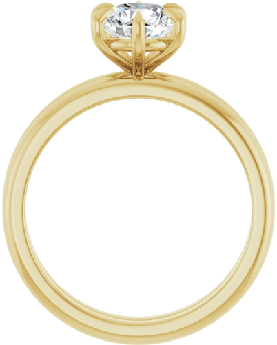 14K Yellow 6.5 mm Round Solitaire Engagement Ring Mounting (7)