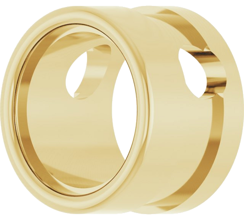 14K Yellow 6.5 mm Round Bezel-Set Slide Pendant Mounting (2)