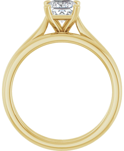 14K Yellow 5 mm Square Engagement Ring Mounting (7)