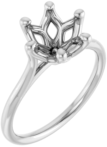 Sužadėtuvių Žiedas „Cathedral-Style Solitaire“ 14k white gold Round 8.2mm (1)