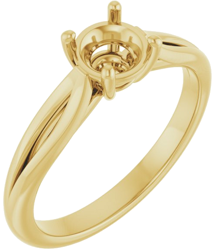 Sužadėtuvių Žiedas „Solitaire“ 14k yellow gold Round 5.8mm (1)