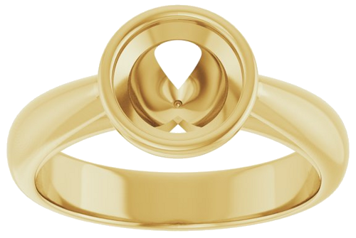 Sužadėtuvių Žiedas „Bezel-Set Solitaire“ 14k yellow gold Round 7mm (3)