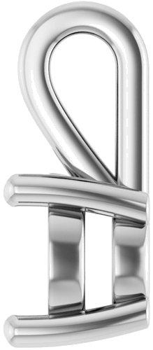 Pakabukas „Solitaire“ 585 Baltojo Aukso Round 6.5mm (3)