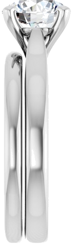 Sužadėtuvių Žiedas 925 Sidabro Round 7.4mm (9)