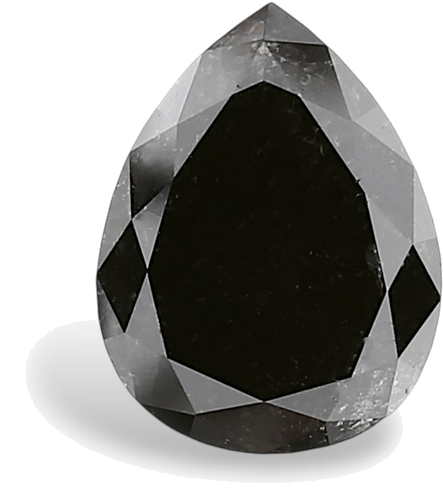 3.49 carat Fancy Black-VVS2 Natūralus Pear Deimantas (1)