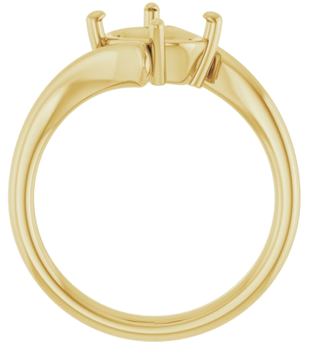 Sužadėtuvių Žiedas „Solitaire Bypass“ 10k yellow gold Oval 9mm x 7mm (2)