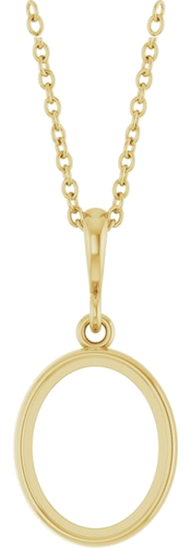 Pakabukas „Bezel-Set Cabochon“ 14k yellow gold Oval 10mm x 8mm (1)