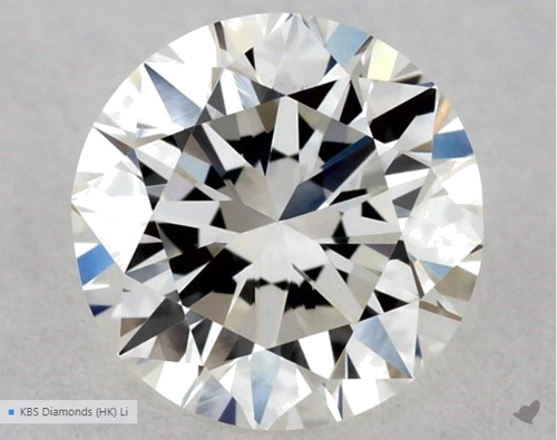 0.5 carat H-VVS2 Excellent cut Natūralus Round Deimantas (1)