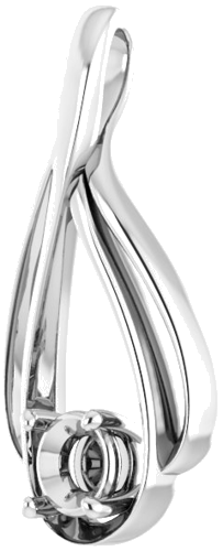 Pakabukas „Solitaire“ 925 Sidabro Round 4.8mm (2)