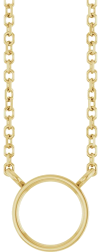 Pakabukas „Bezel-Set Solitaire“ 14k yellow gold Round 6mm (1)