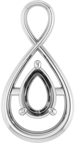 Pakabukas „Infinity-Inspired Solitaire“ 925 Sidabro Pear 10mm x 7mm (1)