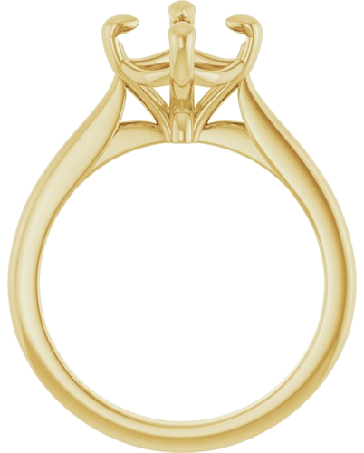 Sužadėtuvių Žiedas „Solitaire“ 14k yellow gold Elongated Cushion 10mm x 8mm (2)
