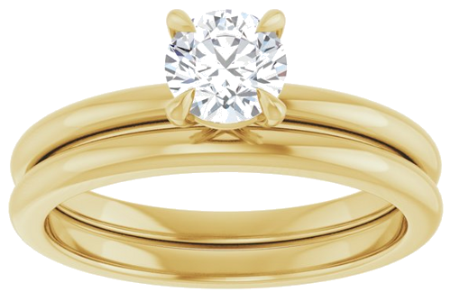 Sužadėtuvių Žiedas „Claw-Prong“ 14k yellow gold Round 5.2mm (8)