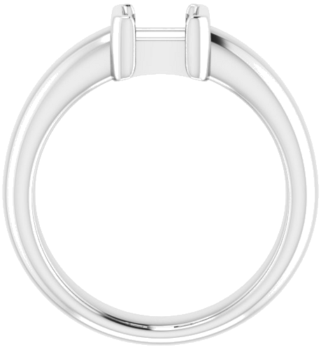 Sužadėtuvių Žiedas „Half Bezel Solitaire“ 585 Baltojo Aukso Square 5.5mm (2)