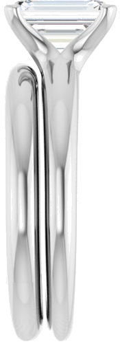 Sužadėtuvių Žiedas „Solitaire“ 585 Baltojo Aukso Emerald 8mm x 6mm (8)