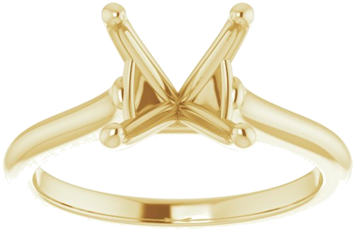 14K Yellow 8.8 mm Round Solitaire Engagement Ring Mounting (3)
