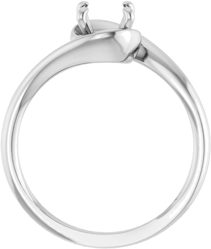 14K White 6.5 mm Round Engagement Ring Mounting (2)