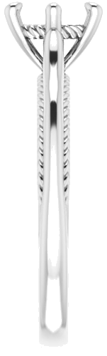 Sužadėtuvių Žiedas „Solitaire“ 585 Baltojo Aukso Round 6.5mm (4)