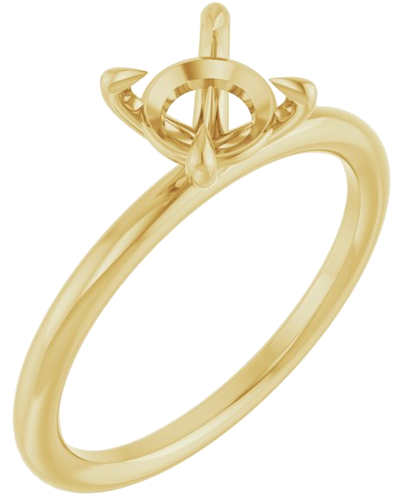 Sužadėtuvių Žiedas „Claw-Prong Solitaire“ 14k yellow gold Round 6.5mm (1)