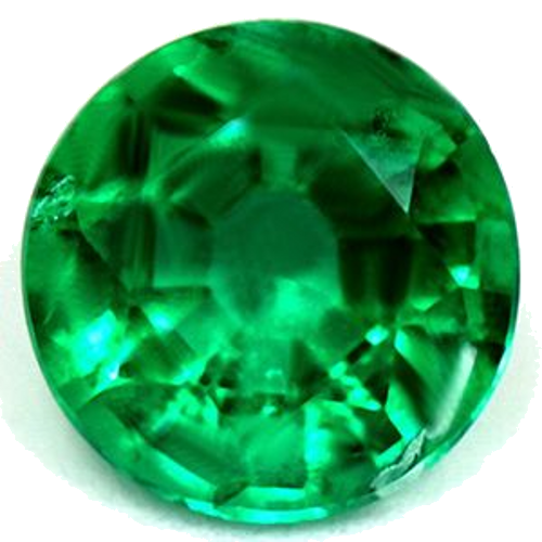 0.88 carat GREEN Round Smaragdas (1)