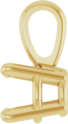 14K Yellow 4 mm Round 4-Prong Pendant Mounting (3)