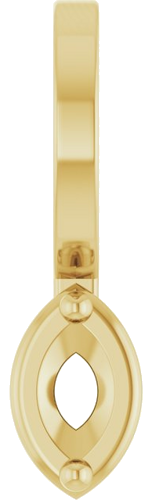 14K Yellow 4.5x2.5 mm Marquise 2-Prong Pendant Mounting (1)
